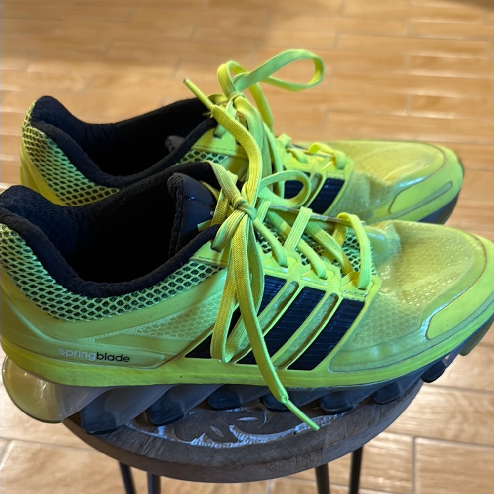 Adidas Neon Yellow and Black Springblade Men’s Shoes